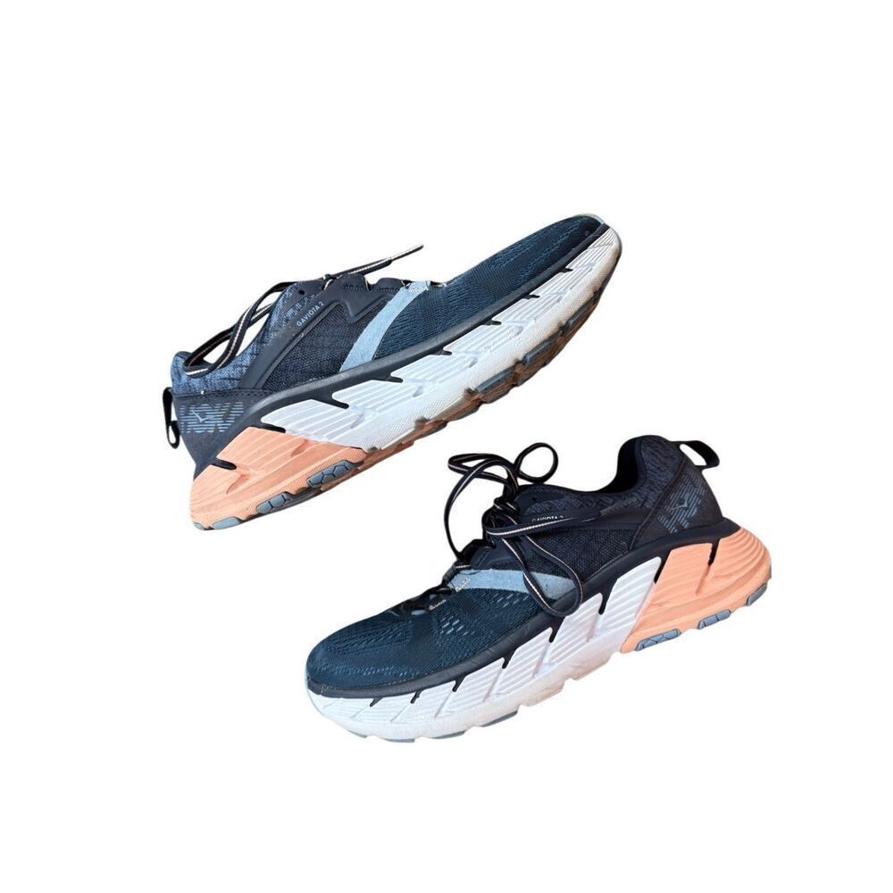 Hoka One One Womens Indigo Dusty Pink Gaviota 2 Running Shoes Sneakers Size 8